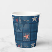 Gobelets En Papier Ballotin de patchwork Denim (Recto)