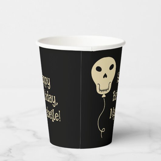Gobelets En Papier Ballotte crâne Goth fête d'anniversaire (Droite)