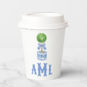 Gobelets En Papier Bamboo Topiary Garden | Monogram (Recto)