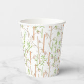 Gobelets En Papier Bambou Foliage Oriental Feuilles de verdure (Verso)