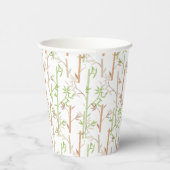 Gobelets En Papier Bambou Foliage Oriental Feuilles de verdure (Droite)