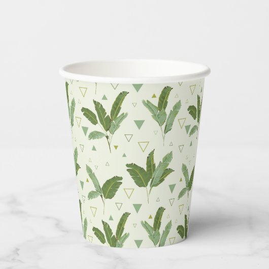 Gobelets En Papier Banana Leaf With Triangles (Verso)
