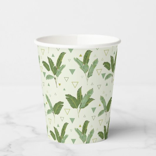 Gobelets En Papier Banana Leaf With Triangles (Gauche)