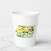 Gobelets En Papier Banane et Pancakes Petit déjeuner Plat (Recto)