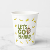 Gobelets En Papier banane fête d'anniversaire EDITABLE bananes CUTE (Recto)