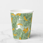 Gobelets En Papier Banane tropicale moderne Motif vert (Verso)