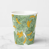 Gobelets En Papier Banane tropicale moderne Motif vert (Gauche)