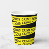 Gobelets En Papier Bande de scène de crime policier (Recto)