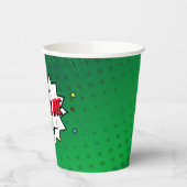 Gobelets En Papier Bande dessinée de Noël Pop Art personnalisée (Gauche)