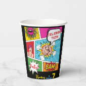 Gobelets En Papier Bande dessinée pop art anniversaire (Verso)