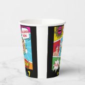 Gobelets En Papier Bande dessinée pop art anniversaire (Gauche)