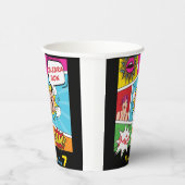 Gobelets En Papier Bande dessinée pop art anniversaire (Droite)