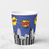 Gobelets En Papier Bande dessinée Superhero Anniversaire unique pour  (Recto)