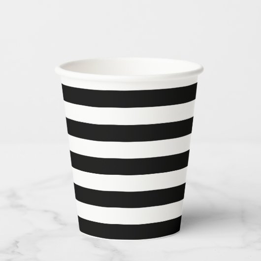 Gobelets En Papier Bande noire (Recto)