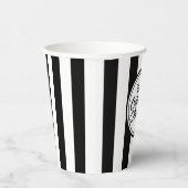 Gobelets En Papier Bande Verticale Noire Et Blanc (Droite)