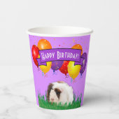 Gobelets En Papier Banderole violette Anniversaire de enfant Guinée P (Verso)