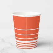 Gobelets En Papier Bandes complexes - Orange et Blanc (Droite)