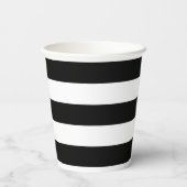 Gobelets En Papier Bandes noir et blanc (Verso)