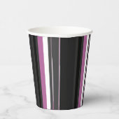 Gobelets En Papier Bandes noires, grises et blanches (Droite)