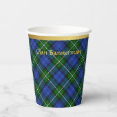 Gobelets En Papier Bannerman personnalisé Tartan Noël (Verso)