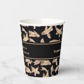 Gobelets En Papier Bannière de fête de date de fiançailles en or rose (Gauche)