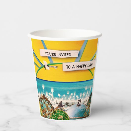 GOBELETS EN PAPIER BANNIÈRE DE SOLEIL (Recto)