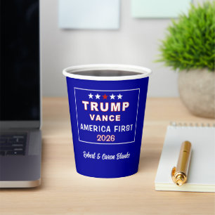Gobelets En Papier Bannière électorale originale Trump-Vance mise à j