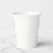 Gobelets En Papier Baptême croix florale bleue (Droite)