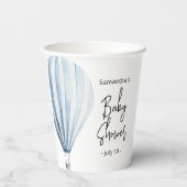 Gobelets En Papier Baptême de bébé - montgolfière (Verso)