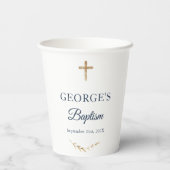 Gobelets En Papier Baptême élégant Événement religieux (Verso)