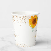 Gobelets En Papier Baptême tournesol eucalyptus (Gauche)