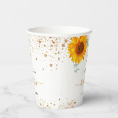 Gobelets En Papier Baptême tournesol eucalyptus (Droite)