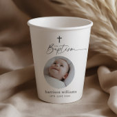 Gobelets En Papier Baptism Round Photo