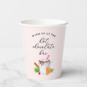 Gobelets En Papier Bar à Chocolat Chaud (Verso)