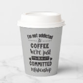 Gobelets En Papier bar café mot amusant (Recto)