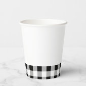 Gobelets En Papier Barbecue de fin d'études Gingham (Verso)