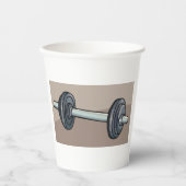 Gobelets En Papier Barbell Weightlifting Gym Fitness Lover (Recto)