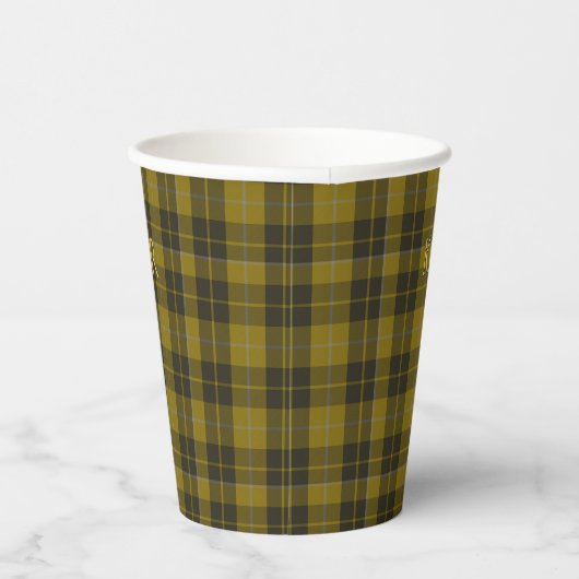 Gobelets En Papier Barclay Tartan avec vos initiales, Scottish Plaid (Droite)