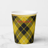 Gobelets En Papier Barclay Tartan personnalisé Noël (Verso)