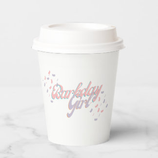 Gobelets En Papier Barkday Girl tasse de papier