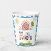 Gobelets En Papier Barnyard Fun 1er Anniversaire (Verso)