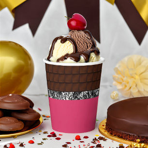 Gobelets En Papier Barre à bonbons au chocolat