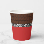 Gobelets En Papier Barre à bonbons au chocolat (Recto)