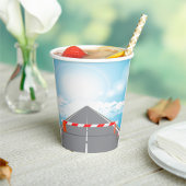 Gobelets En Papier Barrière rouge et blanche Accès bloqué