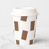 Gobelets En Papier Bars à chocolat Arrière - plan blanc (Verso)