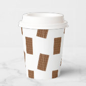 Gobelets En Papier Bars à chocolat Arrière - plan blanc (Droite)