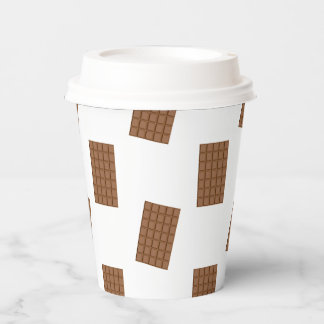 Gobelets En Papier Bars à chocolat Arrière - plan blanc
