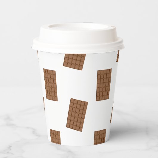 Gobelets En Papier Bars à chocolat Arrière - plan blanc (Recto)