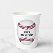 Gobelets En Papier Baseball Custom Anniversaire (Verso)