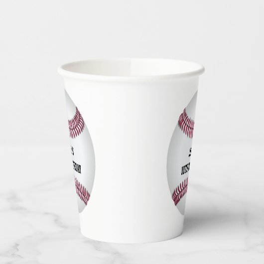 Gobelets En Papier Baseball Custom Anniversaire (Gauche)